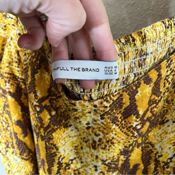 FAITHFULL THE BRAND x REVOLVE Rumi Linen Snake Print Midi Dress - Picture 9 of 11